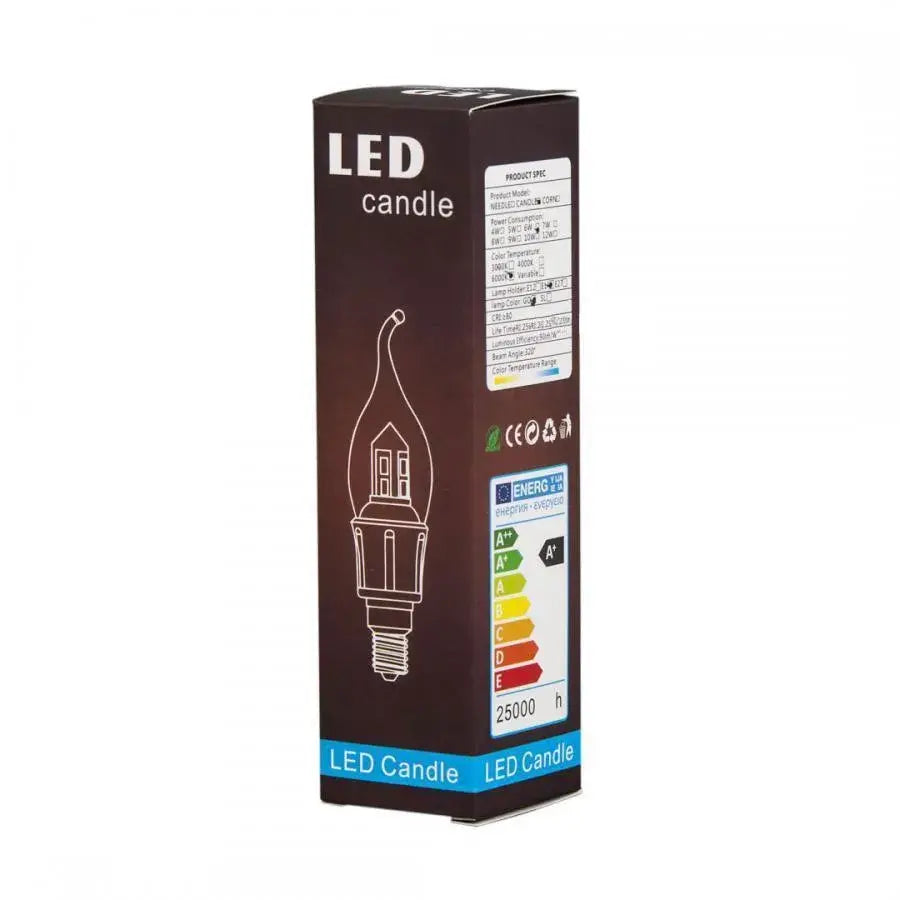 Żarówka LED E14 Świeca, 6W, Zimne światło, 6000K