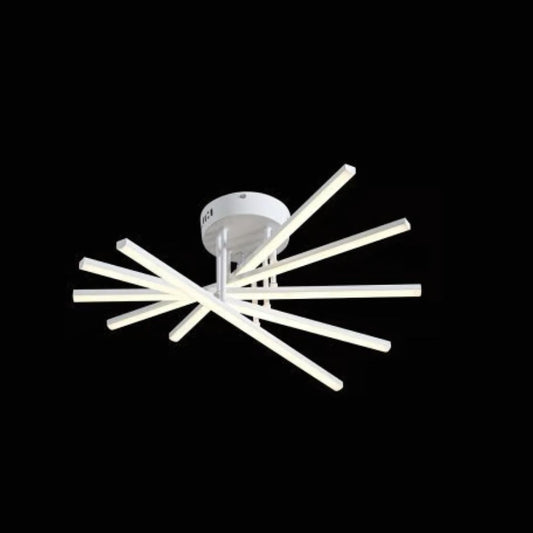 Żyrandol LED GIO z pilotem, 90 W, 5 elementów, światło zimne/ciepłe/neutralne, ściemnialny, biały