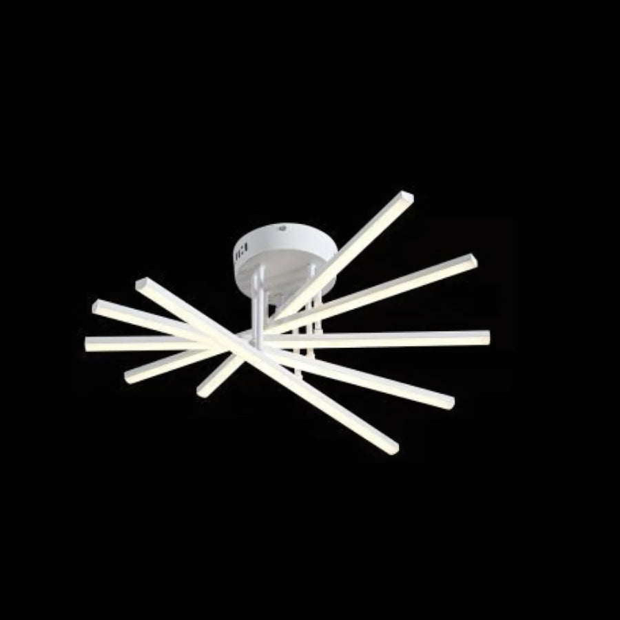 Żyrandol LED GIO z pilotem, 90 W, 5 elementów, światło zimne/ciepłe/neutralne, ściemnialny, biały