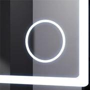 Prostokątne lusterko LED, 90x60 cm, Souverain Motionglow Marcello, zastępca systemu, zegar i termometr, kosmetyki