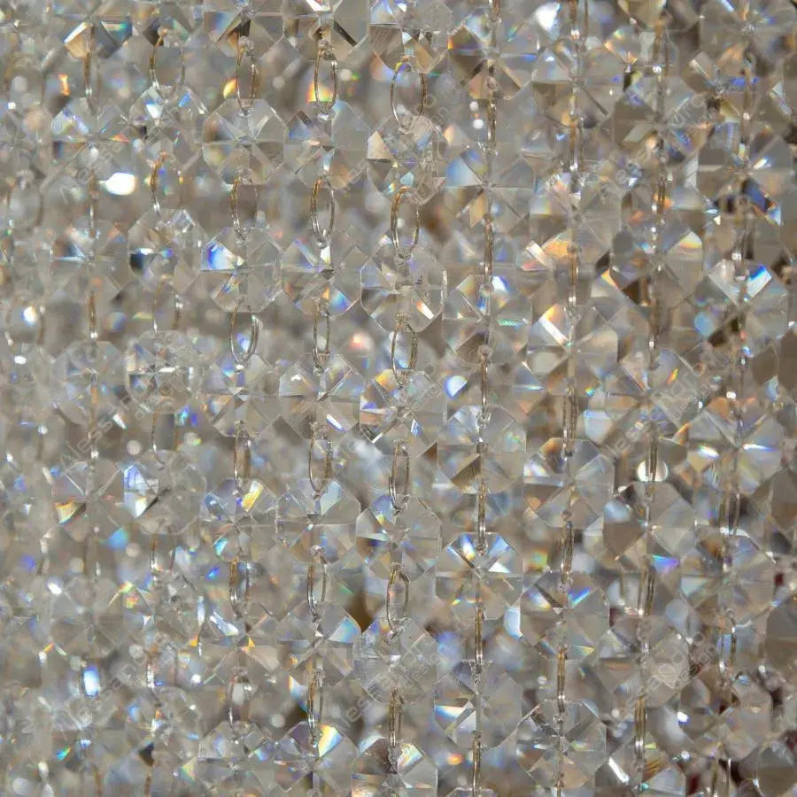 Żyrandol kryształowy Adan, 8*E27, srebro, metal i kryształ