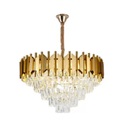Żyrandol kryształowy Braylen 8x E27 średnica 60cm złoty