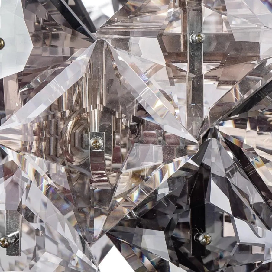 Żyrandol kryształowy Heja 5x E27 srebrny