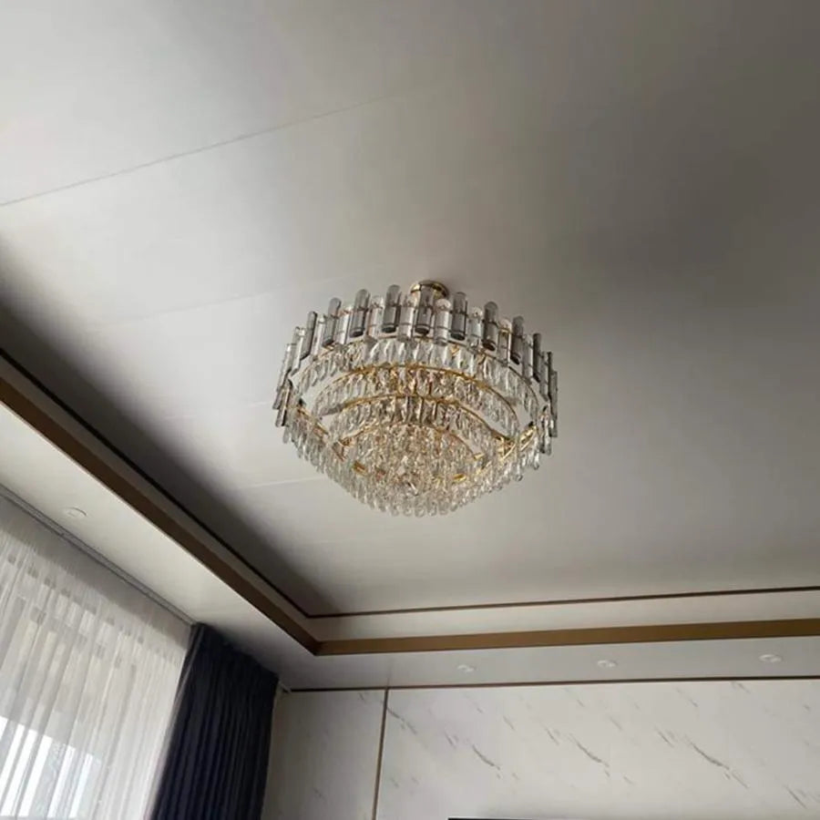 Żyrandol kryształowy Kaison 16xE14 złoty