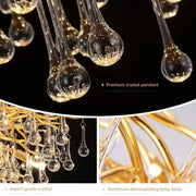 Żyrandol kryształowy Nathanael 7x G9 złoty