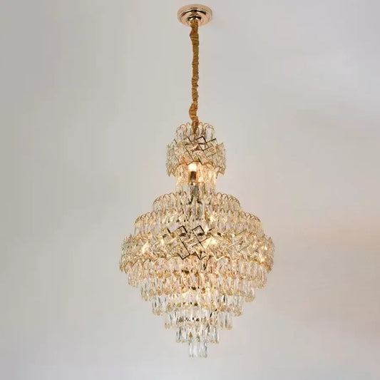 Żyrandol kryształowy WINDSOR Grande Supremo 14xE27, średnica 60x90 cm, błyszczące złoto, regulowana wysokość