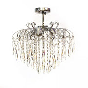 EDINBURGH Eleganza Kryształowy Żyrandol, 5xE27, Średnica 47 cm, Chrom Błyszczący