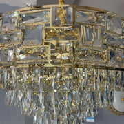 Żyrandol Karam 10*E27, Metal i Kryształ, Złoty