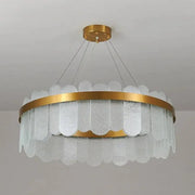 Żyrandol LED z pilotem Alonzo 93W Ściemnialny Średnica 60cm Złoty