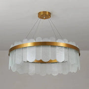 Żyrandol LED Alvaro 128W ściemnialny z pilotem, złoty