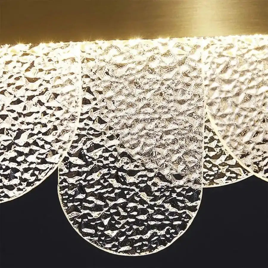 Żyrandol LED Alvaro 128W ściemnialny z pilotem, złoty