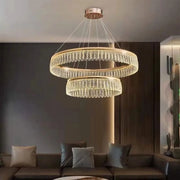 Żyrandol LED Zakir 100W z pilotem, złoty