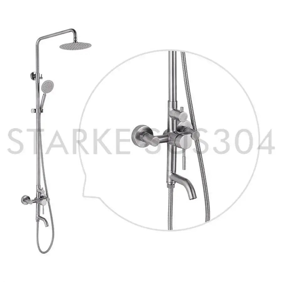 Kolumna prysznicowa, stal nierdzewna SUS304, wykończenie satynowe, LY003