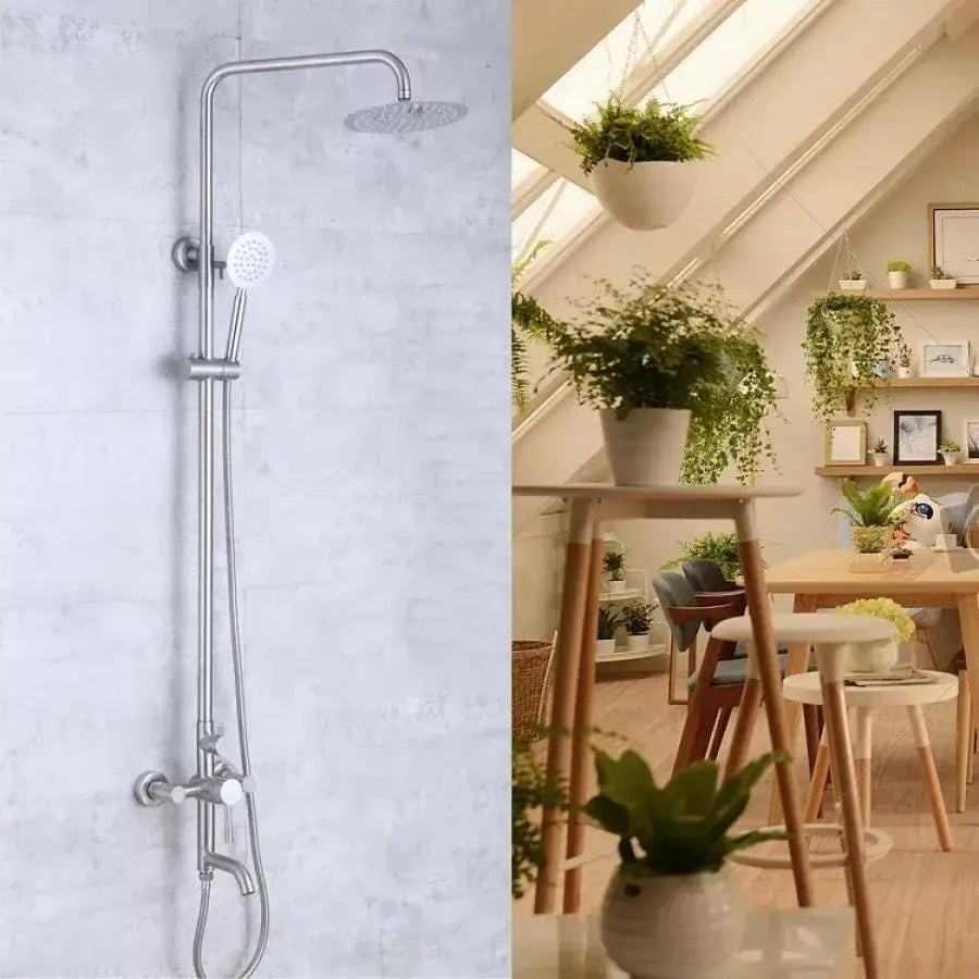 Kolumna prysznicowa, stal nierdzewna SUS304, wykończenie satynowe, LY003