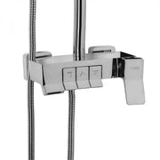 Kolumna prysznicowa z regulowaną słuchawką prysznicową i głowicą, mosiądz sanitarny, chrom, 9920