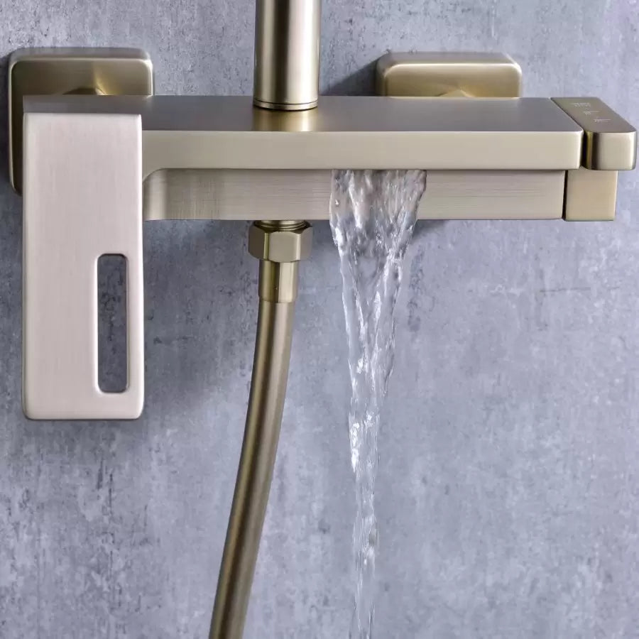 Kolumna prysznicowa, mosiądz sanitarny, złoto, 9810D