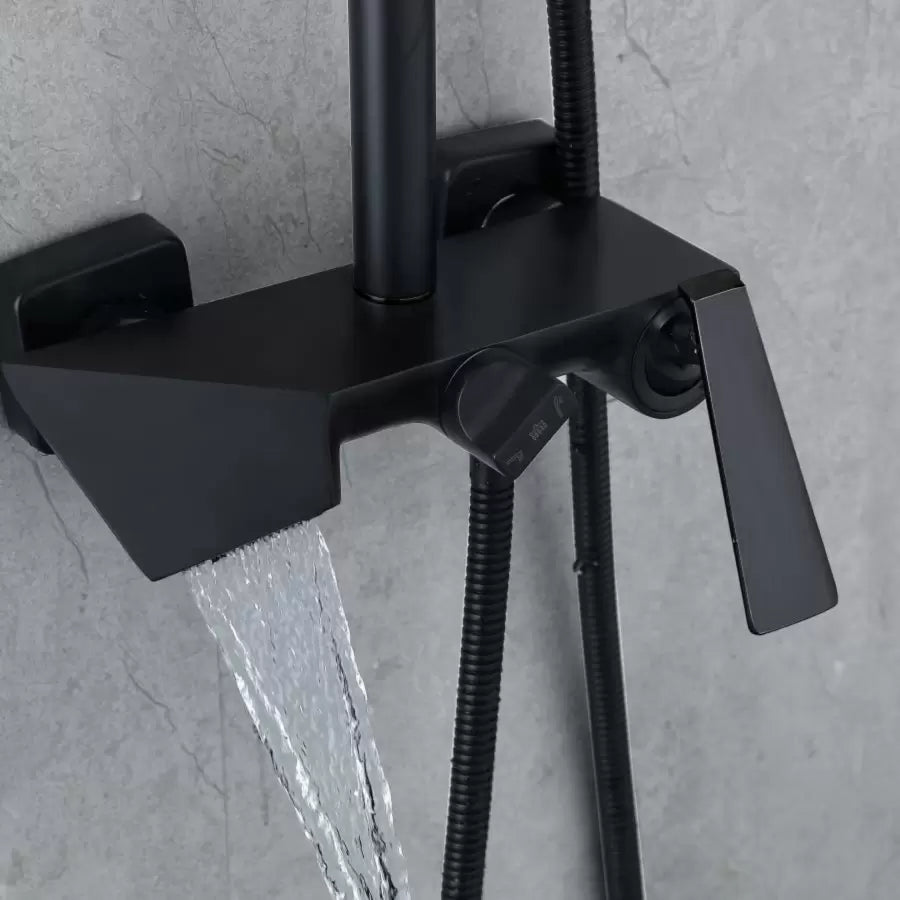 Kolumna prysznicowa, mosiądz sanitarny, czarny, 6720H