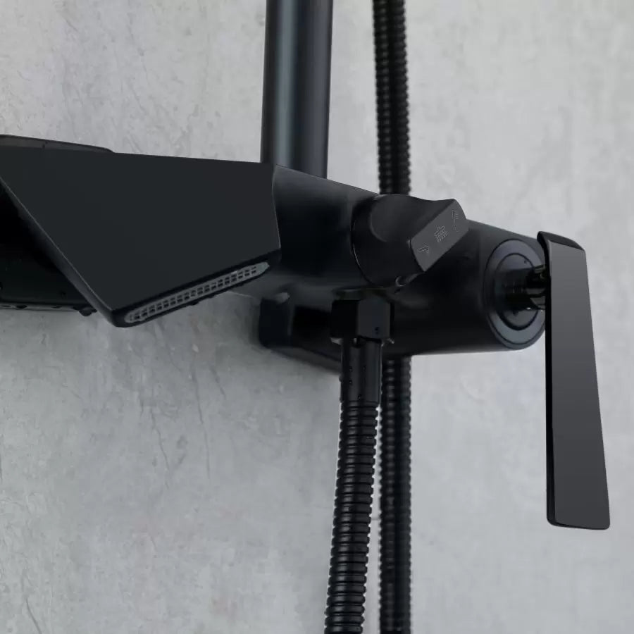 Kolumna prysznicowa, mosiądz sanitarny, czarny, 6720H