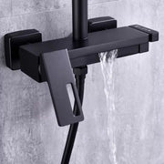 Kolumna prysznicowa, mosiądz sanitarny, czarny, 9810H