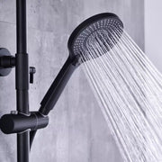 Kolumna prysznicowa, mosiądz sanitarny, czarny, 9810H