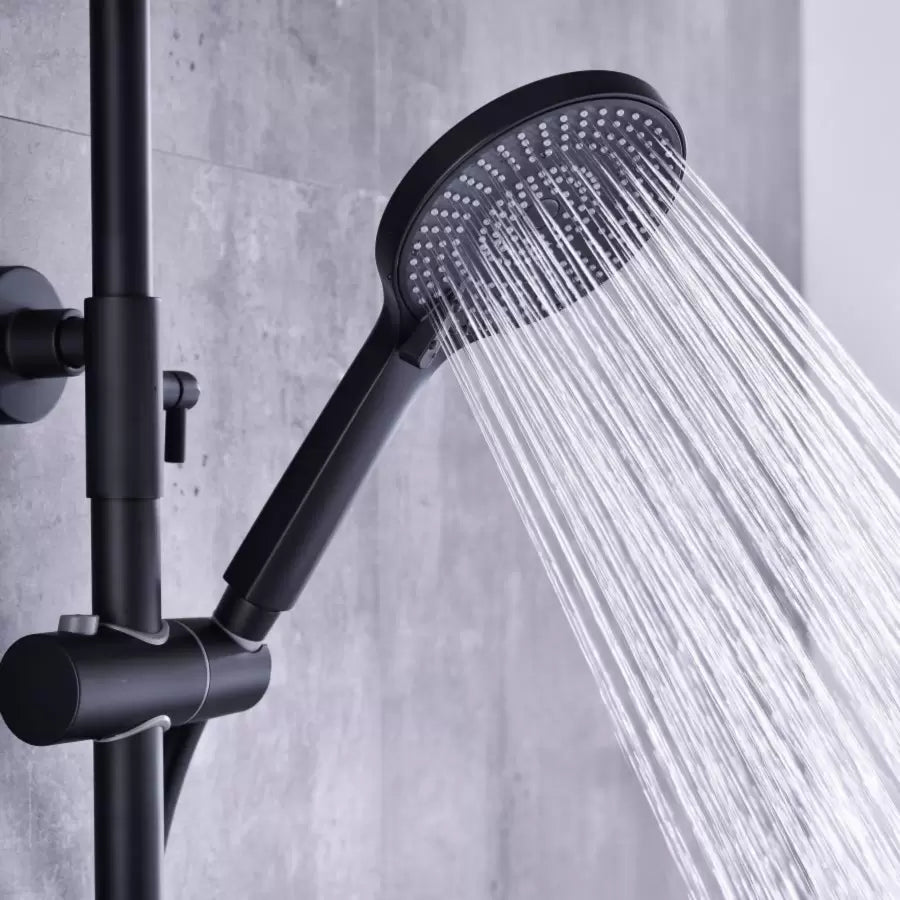 Kolumna prysznicowa, mosiądz sanitarny, czarny, 9810H