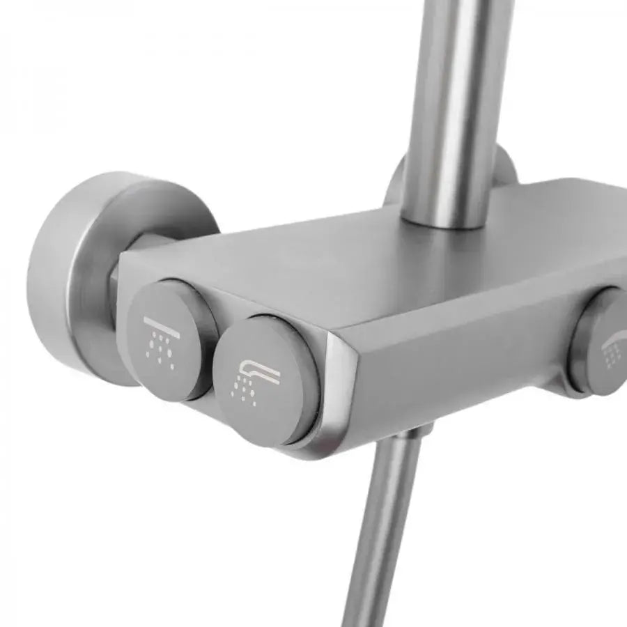 Kolumna prysznicowa, mosiądz sanitarny, wykończenie satynowe, 10010N