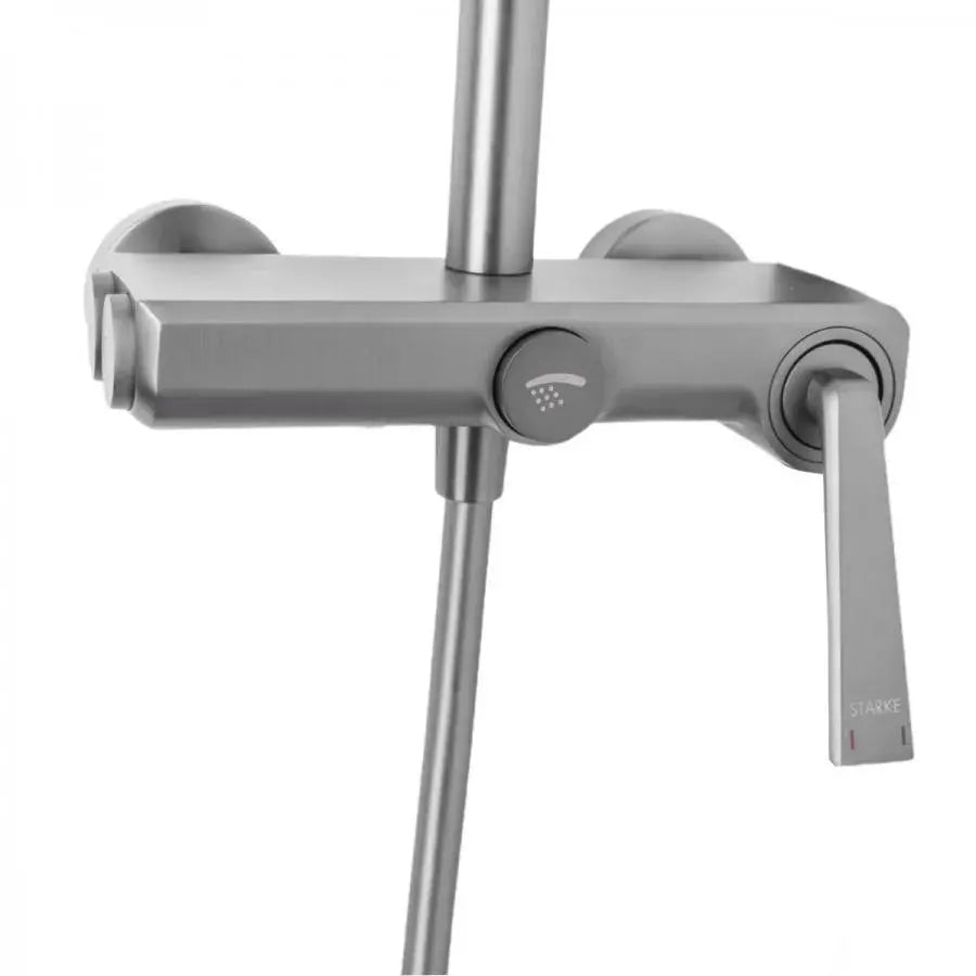 Kolumna prysznicowa, mosiądz sanitarny, wykończenie satynowe, 10010N