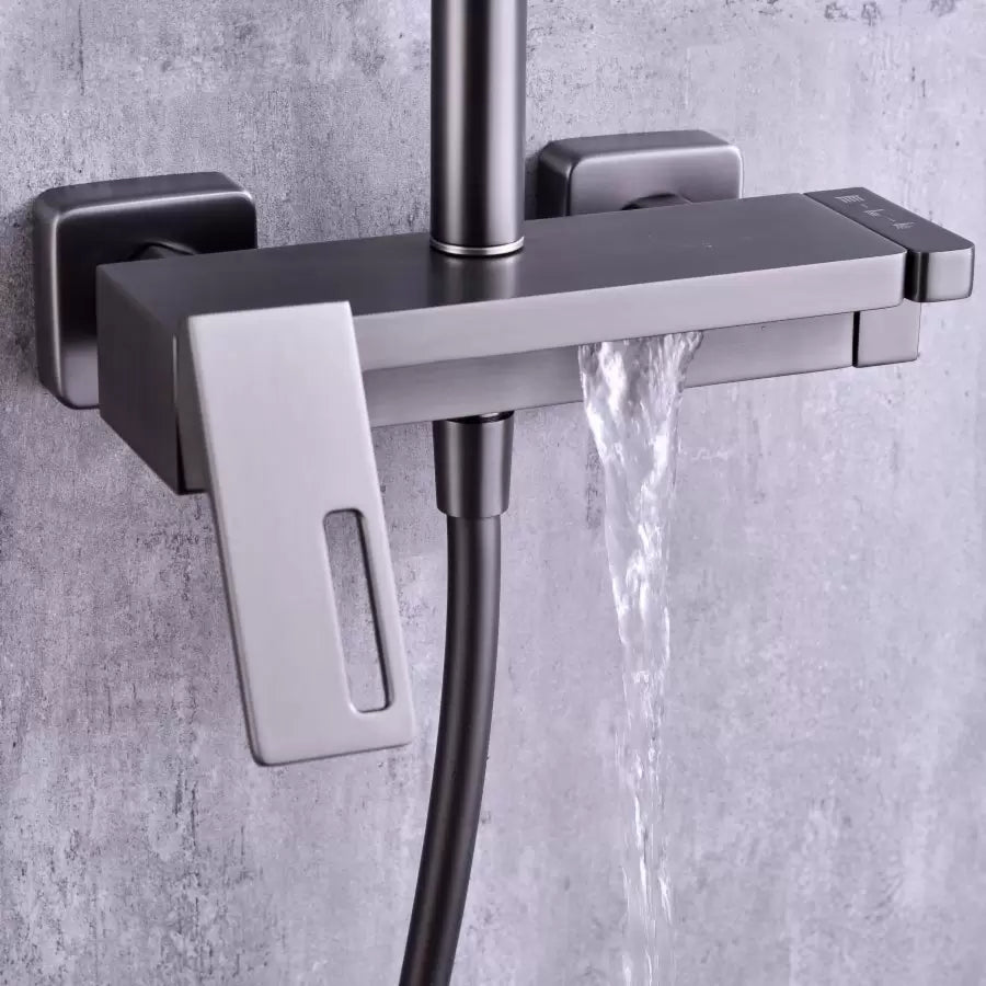 Kolumna prysznicowa, mosiądz sanitarny, wykończenie satynowe, 9810N