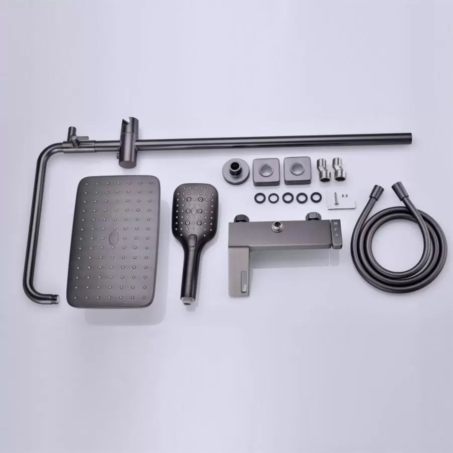 Kolumna prysznicowa, mosiądz sanitarny, wykończenie satynowe, 9810N