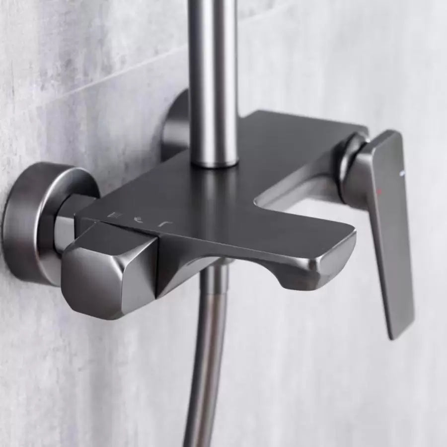 Kolumna prysznicowa, mosiądz sanitarny, wykończenie satynowe, 9960N