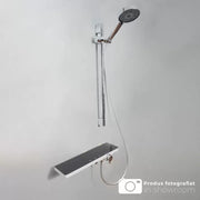 Kolumna prysznicowa ze stali nierdzewnej połyskująca srebrno-czarna 11211BH/C