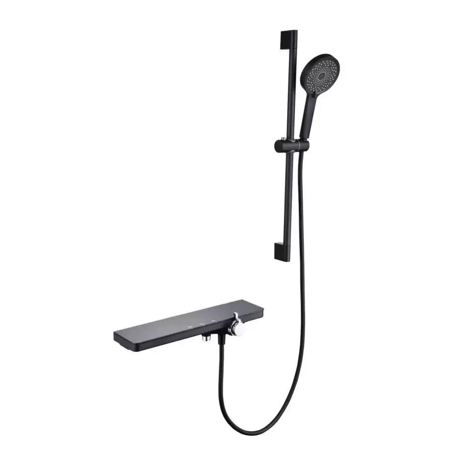 Kolumna prysznicowa ze stali nierdzewnej połyskująca srebrno-czarna 11211H