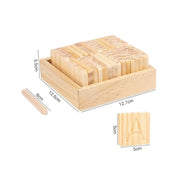 Pudełko edukacyjne, alfabet poznawczy, 30 elementów, drewno