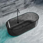 Wanna wolnostojąca, owalna, dymna szarość, żywica, 170x78x56cm