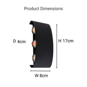 Fantas Kinkiet zewnętrzny i wewnętrzny LED, 6 źródeł x 1 W, IP65, metaliczny, czarny, 3000 K