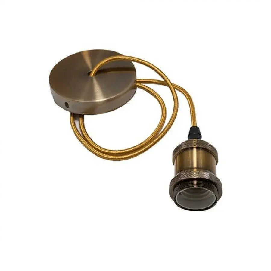 Antyczny żyrandol, 1*E27, metal, brąz