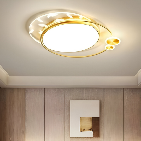 Żyrandol LED Lorenzo z pilotem, 40W, możliwość przyciemniania, złoty, metal i akryl, żyrandole LED 3000K/4000K/6000K z pilotem Domyślny tytuł Alessandro Design