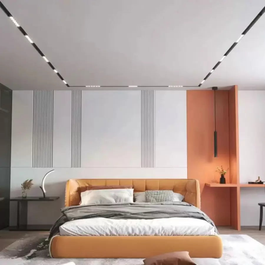 Magnetyczna siatka LED 12W wpuszczana neutralna lampa czarna