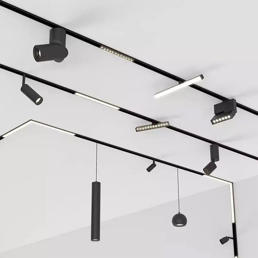 Magnetyczna siatka LED, stała, 6 W, światło neutralne, wpuszczana, czarna