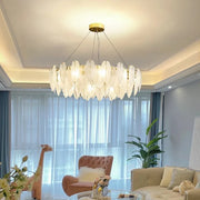 VAUX-LE-VICOMTE Eleganza Crystal Chandelier, 5x E14, średnica 42cm, złoty, regulowana wysokość