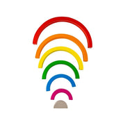 Gra Tęczowa, Wielokolorowa, 7 Elementów, Drewno