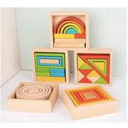 Gra logiczna Enchanted Rainbow, 10 elementów, wielokolorowa, drewno