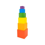 Gra logiczna Rainbow Square, wielokolorowa, 6 elementów, drewno