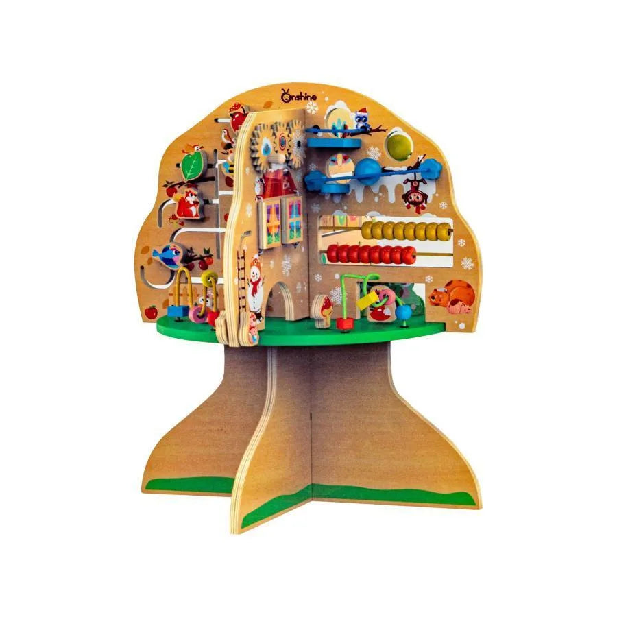 Zabawka edukacyjna Montessori z 4 porami roku, 7 elementów, drewno