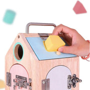 Montessori Edukacyjna Zabawka Dwór Tajemnic, 6 Części, Drewno