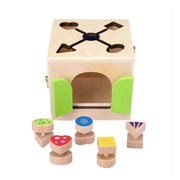 Wielofunkcyjna zabawka edukacyjna Montessori Magic Lock Cube, 6 elementów, wielokolorowa, drewno i metal