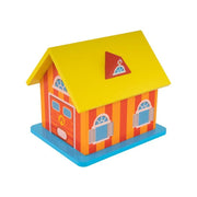 Skarbonka-zabawka na monety i banknoty, 3 sztuki, wielokolorowa, drewniana