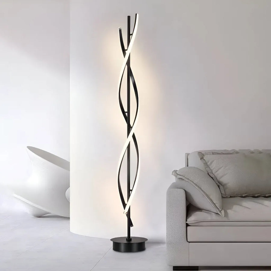 Lampa LED Upsilon, 48W, 3000K/4000K/6000K, metal i akryl, czarna