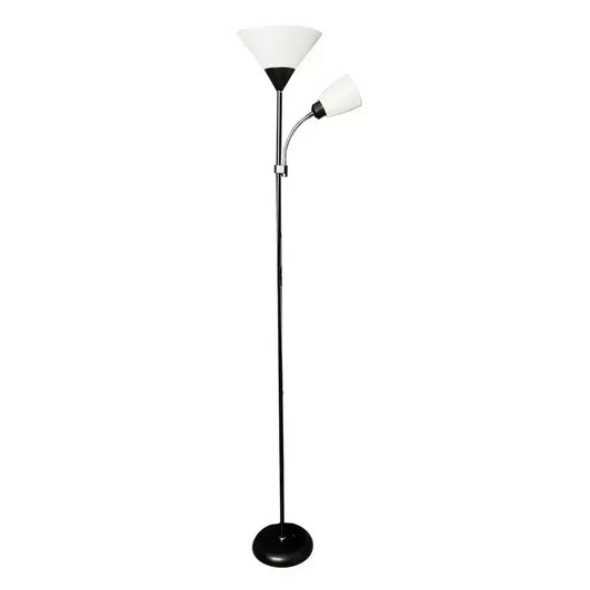 Lampa Rory 2x E27 Biało Czarna
