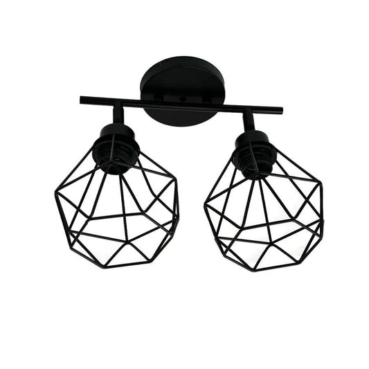 Żyrandol Aerope, 2x E27, Metal, Czarny